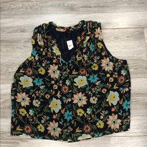 New Ann Taylor Floral Sleeveless Blouse XXL